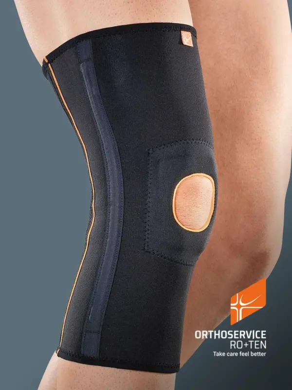 Orteza kolana z pierścieniem na rzepkę z tkaniny AirX™ GenuFIT 04 - obrazek 1