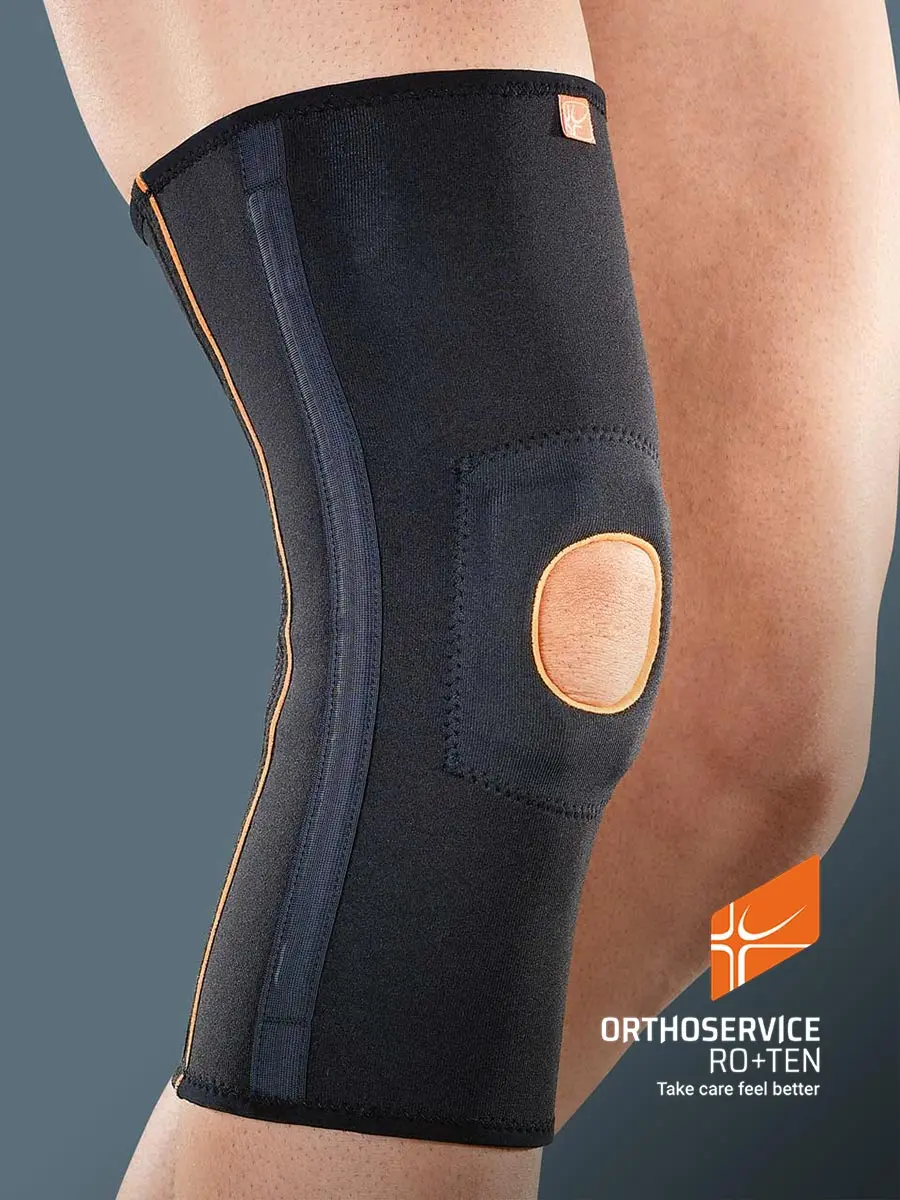 Orteza kolana z pierścieniem na rzepkę z tkaniny AirX™ GenuFIT 04 - obrazek 1