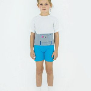 Openwork lumbar and cross orthosis with pulling belts AR-SO-01