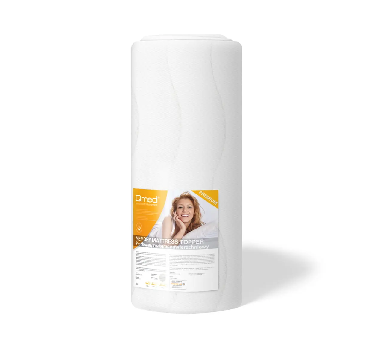 QMED Memory Mattress Topper Profilowany materac nawierzchniowy PREMIUM 90x200x4 cm - obrazek 2