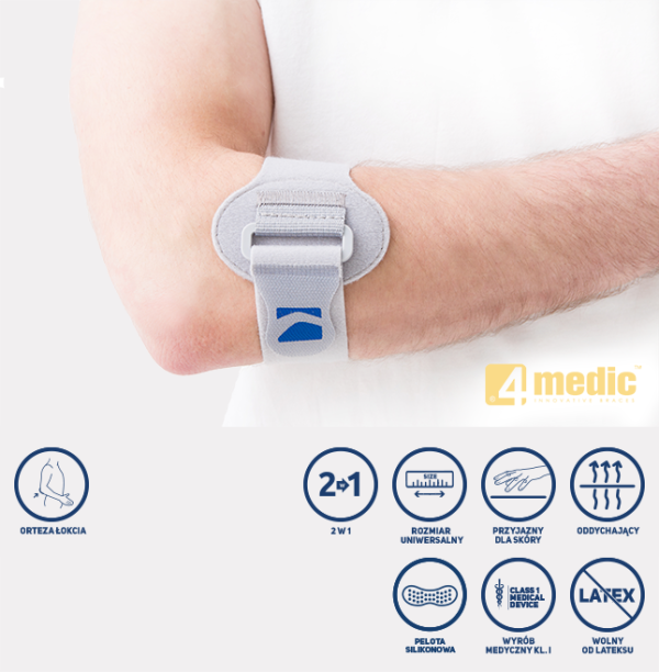 Tennis elbow brace with silicone pellet AM-SL