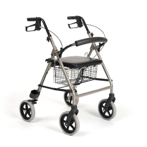 Four-wheel aluminium walker eco light