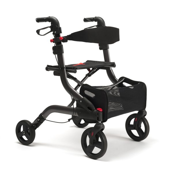Four-wheel aluminium walker Four Light