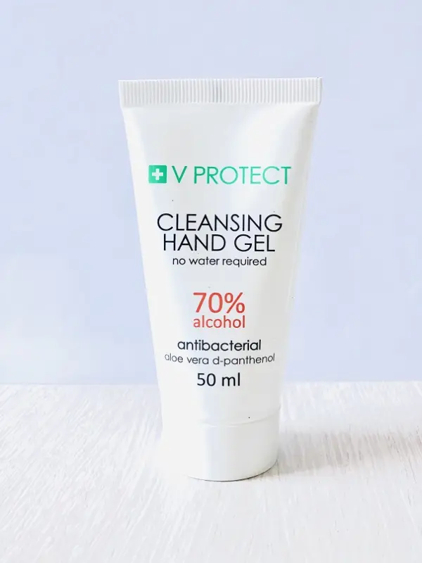 Żel do dezynfekcji rąk antybakteryjny 50 ml V Protect - obrazek 1