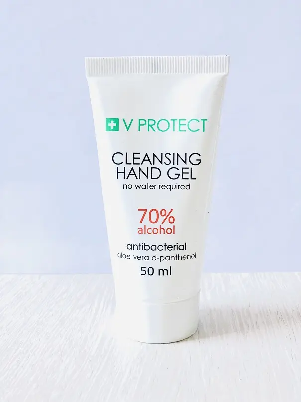 Żel do dezynfekcji rąk antybakteryjny 50 ml V Protect - obrazek 1