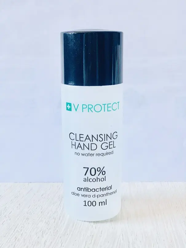Antibacterial hand sanitizer gel 100 ml V Protect - Image 1