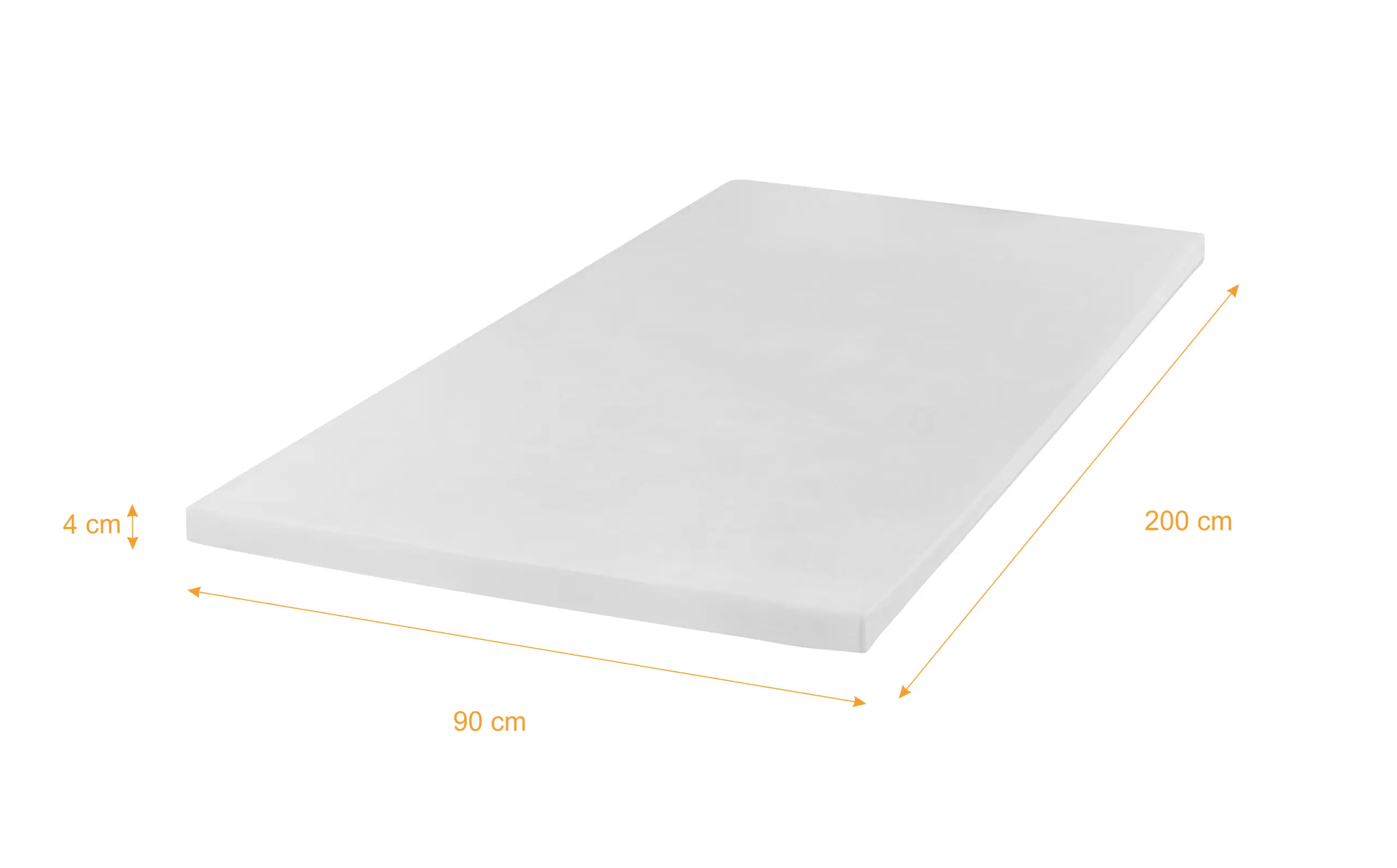 QMED Memory Mattress Topper Profilowany materac nawierzchniowy PREMIUM 90x200x4 cm - obrazek 3