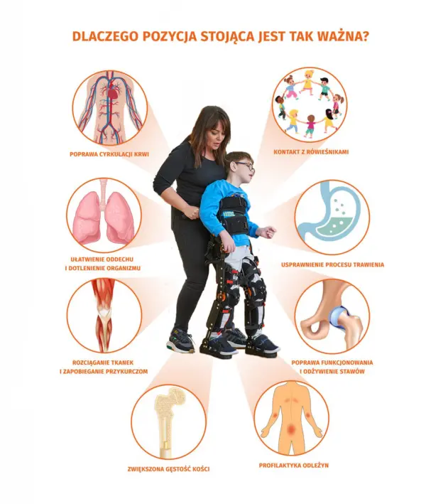 WALKER HKAFO Pediatryczna orteza biodrowo kolanowo skokowo stopowa - obrazek 2